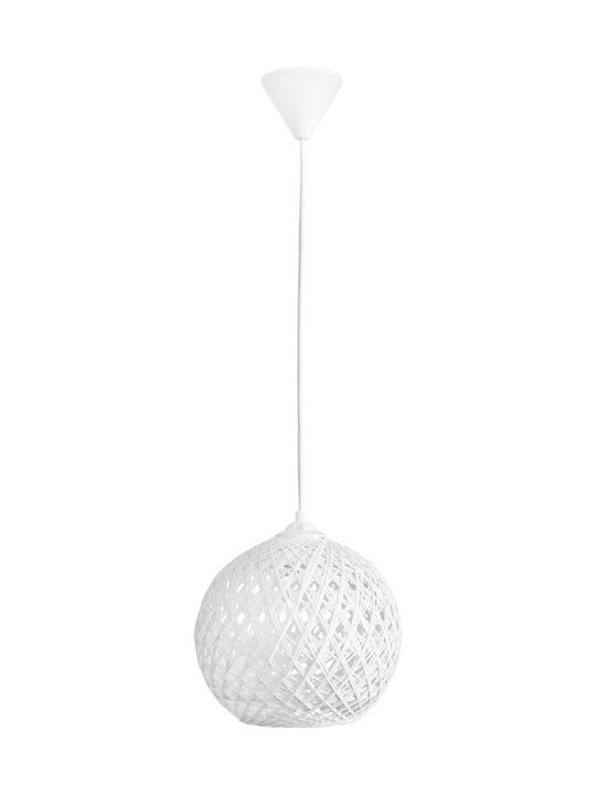 Heronia Silk-01 Pendel Pendant Light Suspension for Socket E27 White