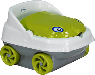 Bebe Stars Car Potty with Music & Lid Green