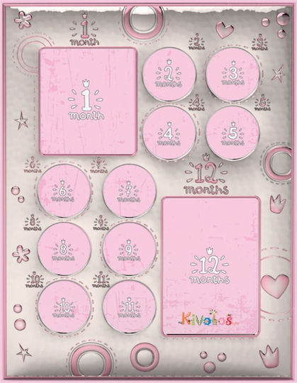 Slevori Kinder-Multifotorahmen Silber Rosa