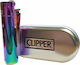 Clipper Brichetă Metalică Cu Flacără Multicoloră