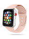 Tech-Protect Iconband Armband Silikon mit Pin Pink Sand (Apple Watch 42/44/45mm)