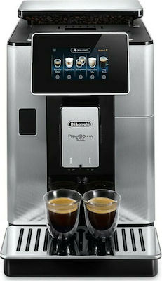 De'Longhi PrimaDonna Soul Αυτόματη Μηχανή Espresso 1450W Πίεσης 19bar με Μύλο και Wi-Fi Γκρι