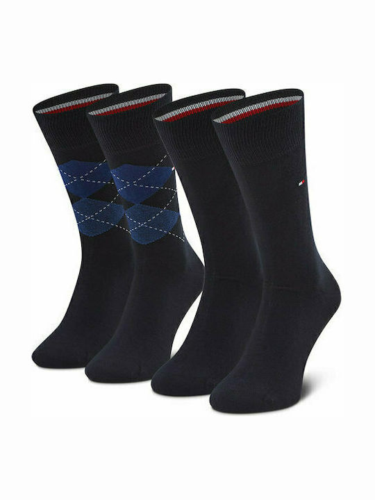 Tommy Hilfiger Men's Patterned Socks Blue 2Pack