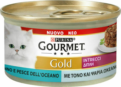 Purina Gourmet Gold Hrană umedă pentru Pisică Adultă în Poate cu Ton și Pește 85gr