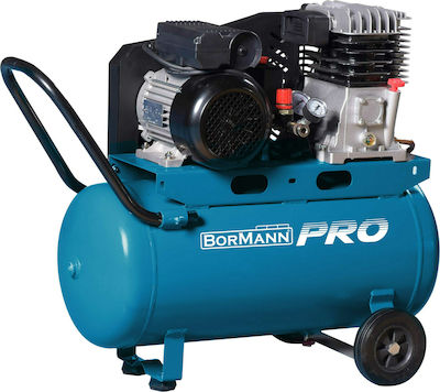 Bormann Pro BAT5050 Einphasig Luftkompressor mit Leistung 3hp und Druckluftbehälter 50Es