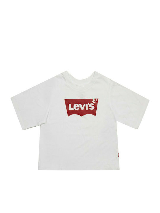 Levi's Kinder-Crop-Top Kurzarm Weiß