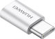 Huawei AP52 Bulk Konverter USB-C männlich zu Micro-USB weiblich Weiß 1Stück