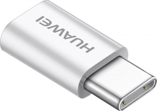 Huawei AP52 Bulk Konverter USB-C männlich zu Micro-USB weiblich Weiß 1Stück