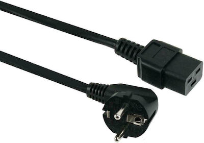 Powertech Schuko - IEC C19 Cable 1.8m Μαύρο (CAB-P024)