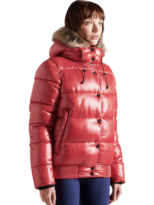 Superdry High Shine Toya Κοντό Γυναικείο Puffer...