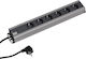 Bachmann Steckdosenleiste 6 Positionen mit USB-A und Kabel 2m Silber