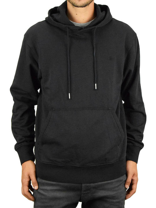 Jack & Jones Men's Sweatshirt with Hood and Pockets Black