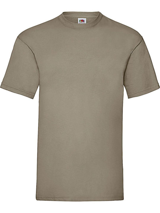 Fruit of the Loom Valueweight Τ Ανδρικό Διαφημιστικό T-shirt Κοντομάνικο Khaki