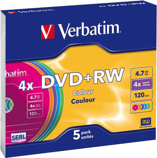 Verbatim Επανεγγράψιμα DVD+RW 4x 4.7GB 5τμχ