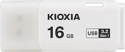 Kioxia U301 Hayabusa 16GB USB 3.0 Stick Λευκό