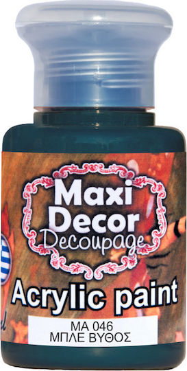 Maxi Decor Ακρυλικό Χρώμα Χρώμα Decoupage Μπλε 60gr