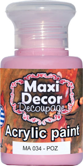 Maxi Decor Acrylic Color Paint Decoupage Pink 60gr 60ml