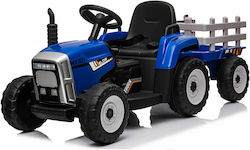 Kids Ride On Tractors Farmer Electric with Trailer 12 Volt Blue