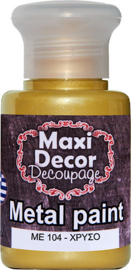Maxi Decor Metallic Color Paint Decoupage Gold 60gr 60ml