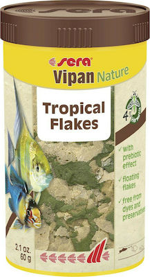 Sera Vipan Nature Tropical Fish Food Flakes with Spirulina 100ml