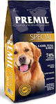 Premil Super Premium Special 3kg Dry Food Gluten-Free for Adult Dogs with Lamb, Rice and Tuna