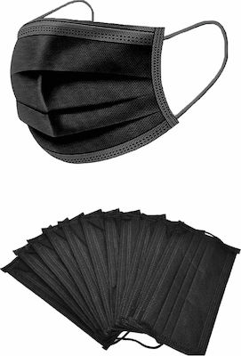 Unigloves Surgical Mask Disposable 3ply Protective Mask Non-Reusable Surgical Black VIS05090-10 10pcs