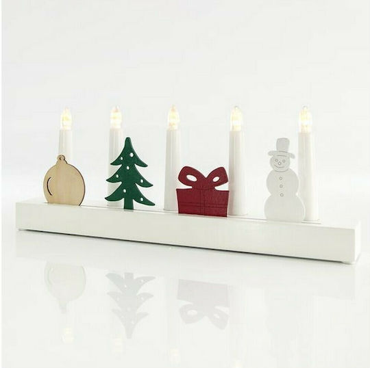Eurolamp The translated Liquid template in German language: Weihnachtskerzen & Kerzenständer Kerzenleuchter Weiß 14.5x38.5cm.