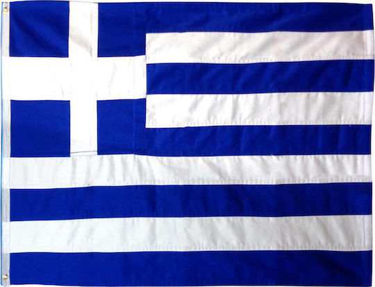 Flag of Greece Cotton with Metal Rings 100x70cm