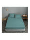 Le Blanc Sheet Super-Double with Elastic 170x200+30cm. Cotton Line Petrol