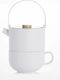 Bredemeijer Umea Tea-for-One Σετ Τσαγιού με Κούπα Μαντεμένιο White 2τμχ