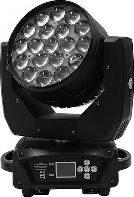 GloboStar Φωτορυθμικό Wash LED DMX με Ρομποτική Κεφαλή Helios Hawkeye RGBW