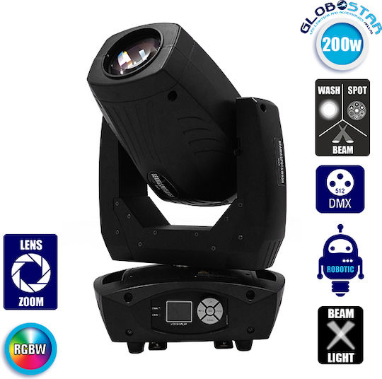 GloboStar Moving Light Wash LED DMX with Robotic Head Cyclop Pro RGBW