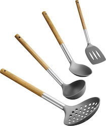 Lamart Plastic Cooking Utensil Set Brown 4pcs