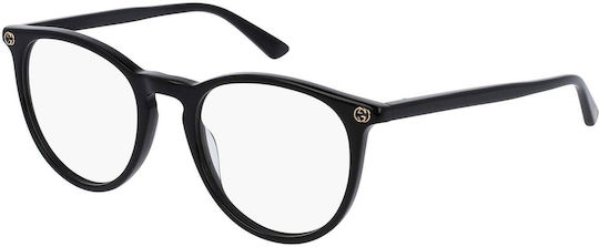 Gucci Plastic Eyeglass Frame Black GG0027O 001