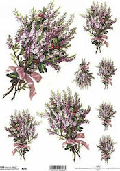 ITD Collection Reispapier "Erika" Reispapier Decoupage Purple