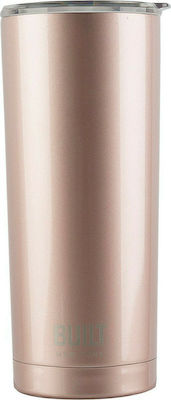 Built Thermal Glass Thermos Stainless Steel BPA Free Pink 590ml with Mouthpiece 35.03893