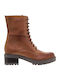 Mourtzi Leather Women's Ankle Boots Tabac Brown