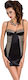 Passion Montana Chemise & Thong Комплект Секси бебешка нощница Black