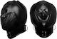 XR Strict Bondage Hood with Posture Collar and Zippers BDSM Maske in Schwarz Farbe