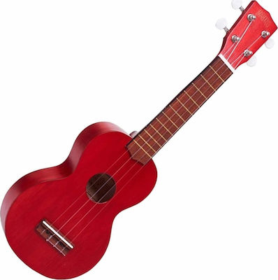 Mahalo Kahiko Series Soprano Ukulele Transparent Red