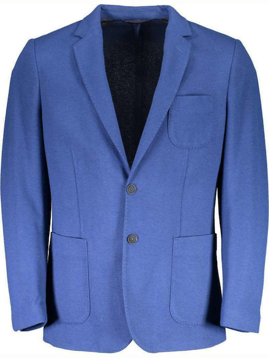 Gant Men's Suit Jacket Regular Fit Blue