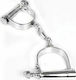 Triune Austenitic Stainless Steel Slave Handcuffs Белезници в Сив Цвят