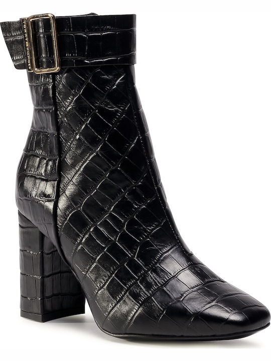 Tommy Hilfiger Leder Damen Knöchelstiefel Schwarz