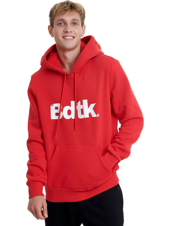 BodyTalk 1202-950025 Herren Sweatshirt mit Kapuze und Taschen Rot 1202-950025-00300