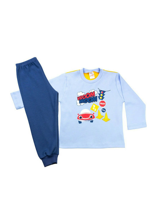 Minerva Set Top & Bottom Kids Winter Pyjamas Light Blue