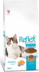 Reflex Adult Anchovy Dry Food for Adult Cats with Corn / Fish 15kg