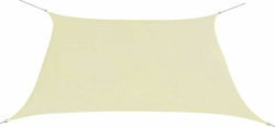 vidaXL Square Shade Sail Ecru With Hoop & with ...
