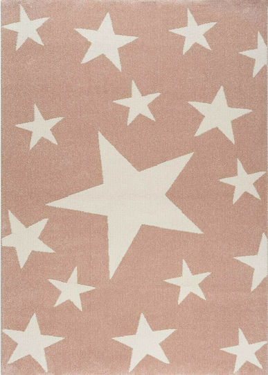 Balsan Star Kinder Teppich Sterne White Pink 200x290cm