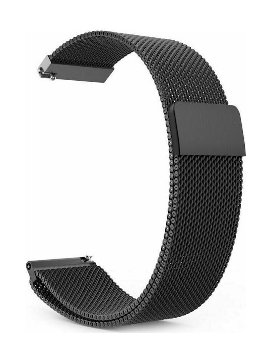Milanese Loop Λουράκι Μεταλλικό Μαύρο (Huawei Watch GT2 (42mm))