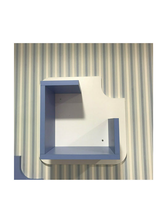 Kids' Shelf Dielle White-Blue 40x40x40εκ.